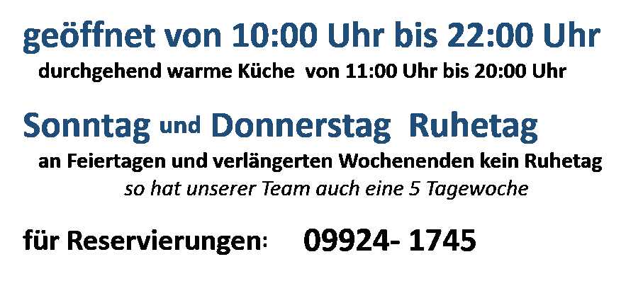 Restaurant KUCHL Öffungszeiten